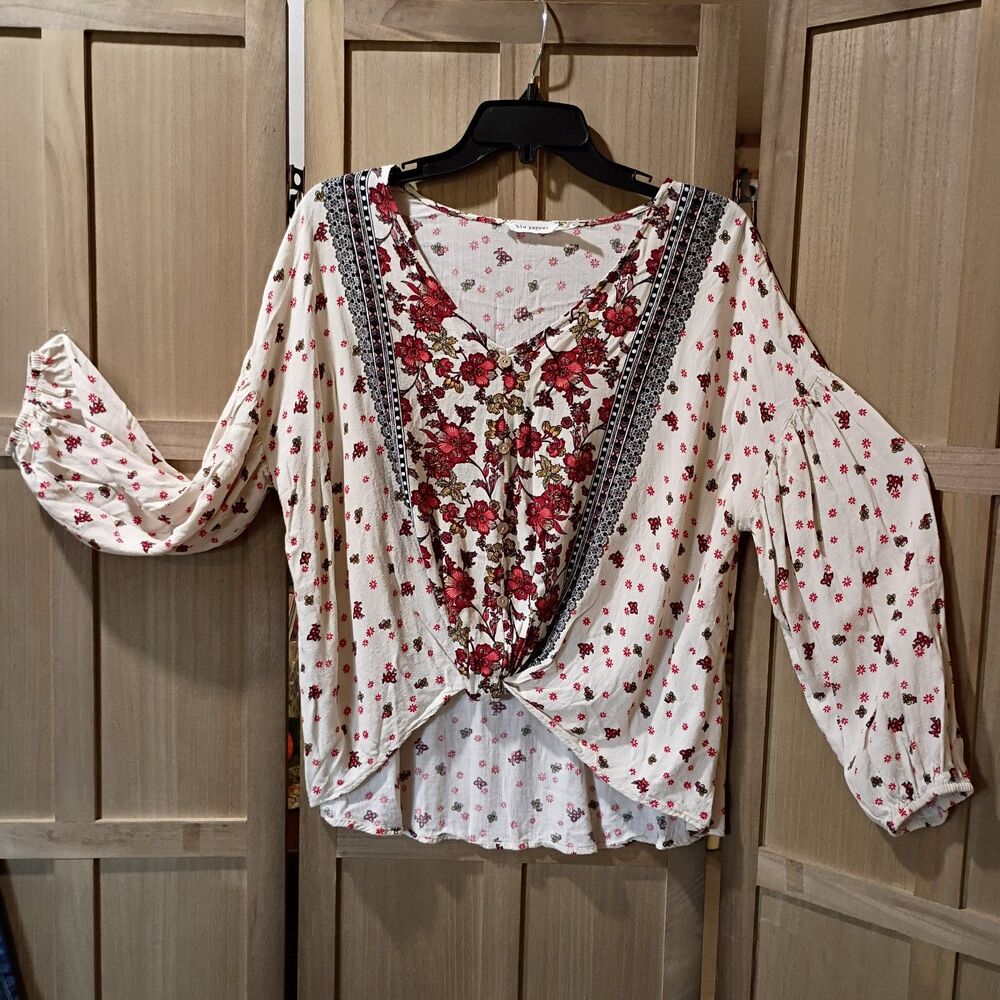 Blu Pepper medium oversized boho blouse